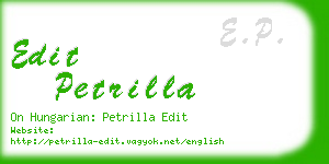 edit petrilla business card